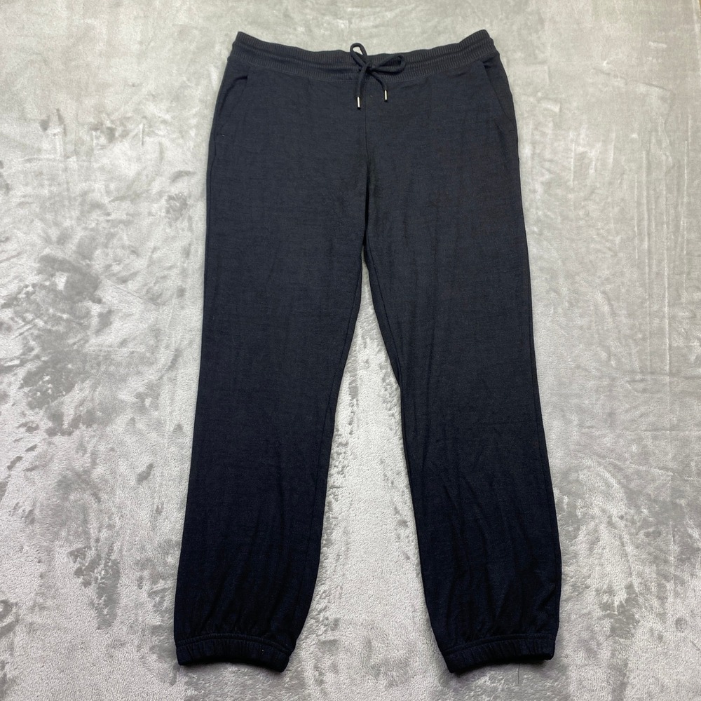 Gap Mens Black Knit Joggers Drawstring Elastic Waist Sweatpants L‎ Fits 33" NWT